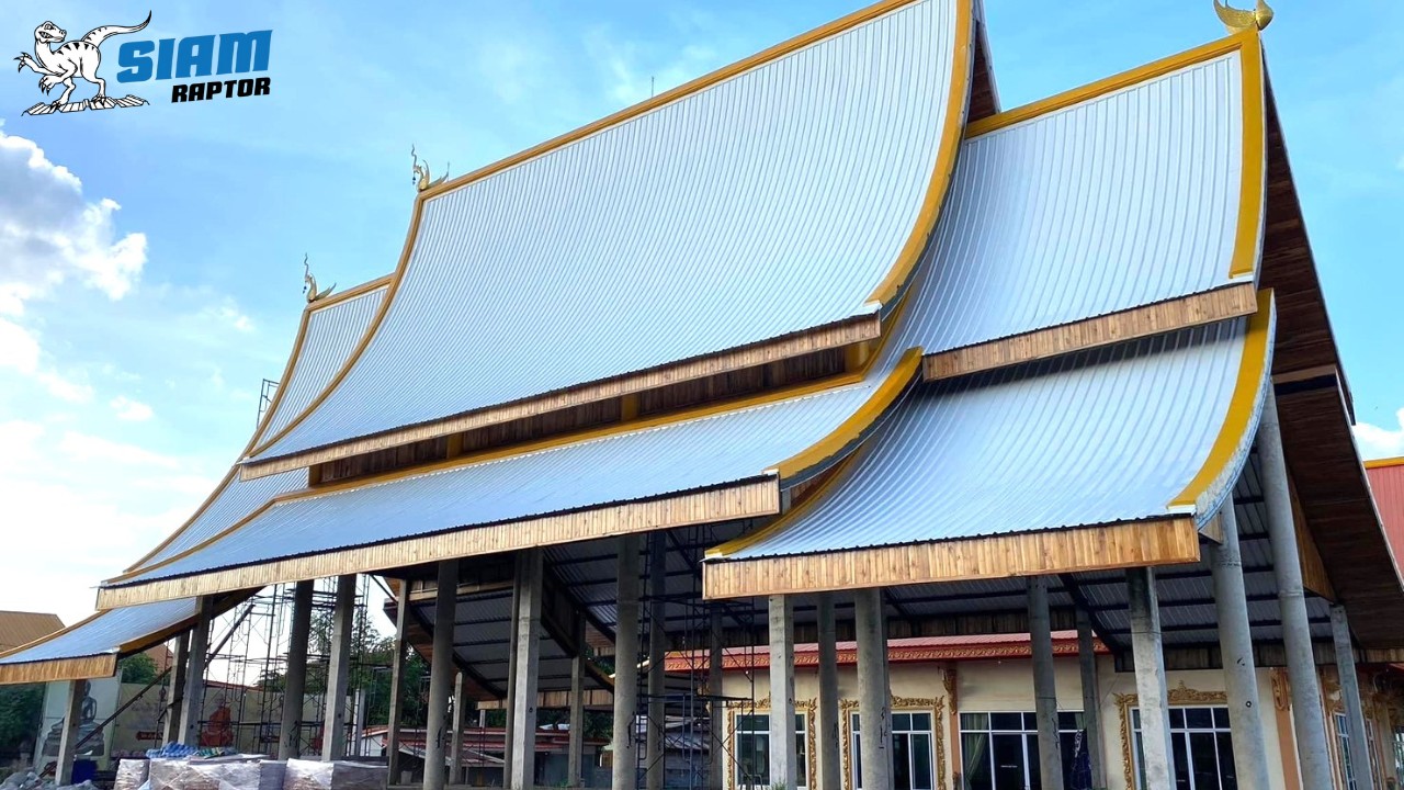 รับติดตั้งหลังคาดัดโค้ง